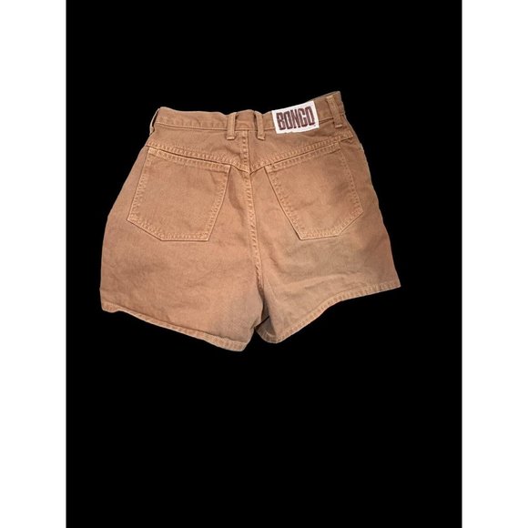 Vintage BONGO Women Distressed Nutmeg Brown Denim MOM Shorts Sz 9 Montesano USA - Picture 5 of 7